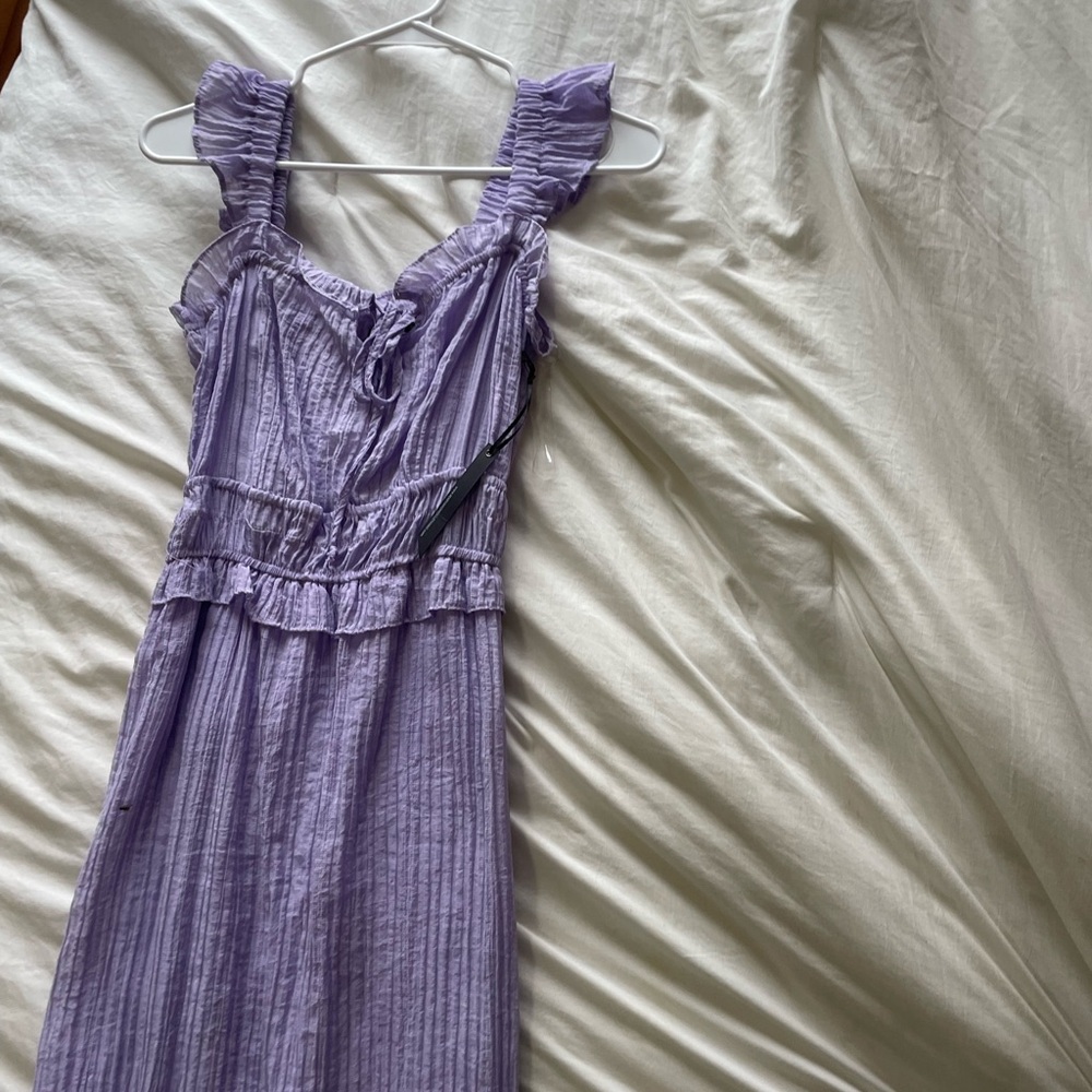 Purple Ruffled Maxi Dress - Picture 3 of 4